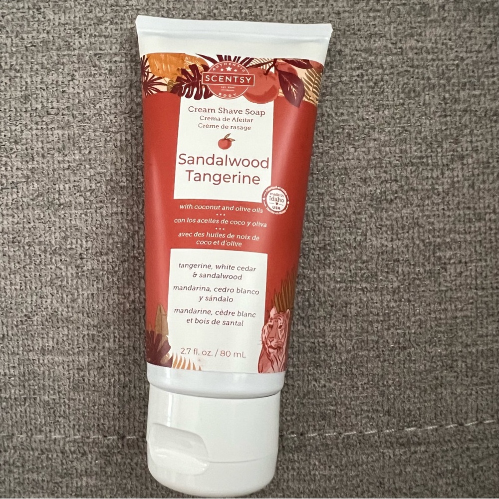 Scentsy sandalwood tangerine shave cream soap